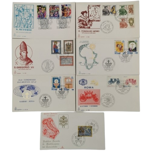 SET 7 x FDC 1985 Vatikán