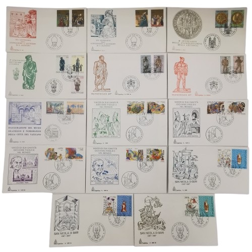 SET 14 x FDC 1987 Vatikán