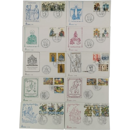 SET 10 x FDC 1988 Vatikán