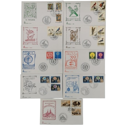SET 9 x FDC 1989 Vatikán