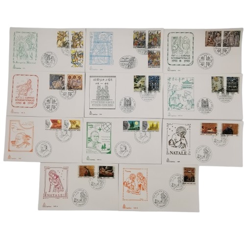 SET 11 x FDC 1990 Vatikán