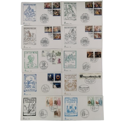 SET 10 x FDC 1991 Vatikán