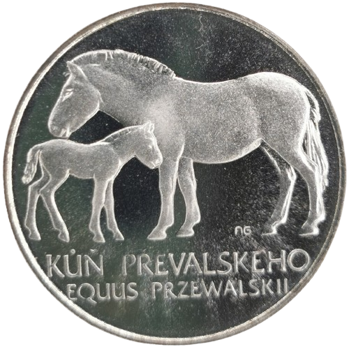 50 Korún 1987 Československo PROOF, Kôň Przewalského