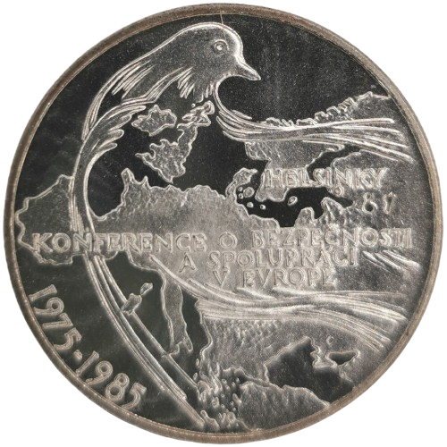 100 Korún 1985 Československo PROOF, Konferencia v Helsinkách