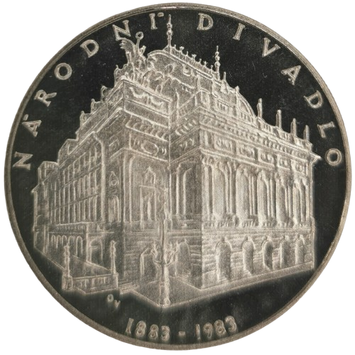 100 Korún 1983 Československo PROOF, Národné divadlo v Prahe