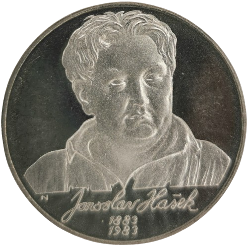 100 Korún 1983 Československo PROOF, Jaroslav Hašek