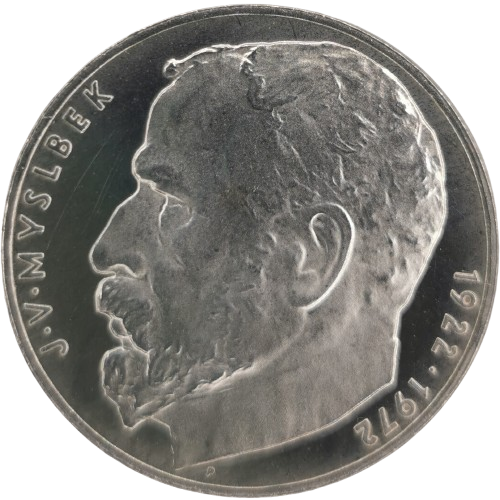 50 Korún 1972 Československo PROOF, J. V. Myslbek