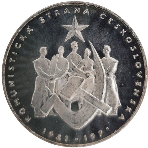 50 Korún 1971 Československo PROOF, 50 rokov KČS