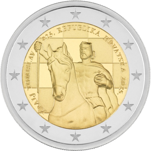 2 euro 2025 Chorvátsko cc.UNC, korunovácie kráľa Tomislava 