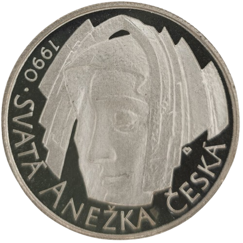 50 Korún 1990 Československo PROOF, Anežka Česká