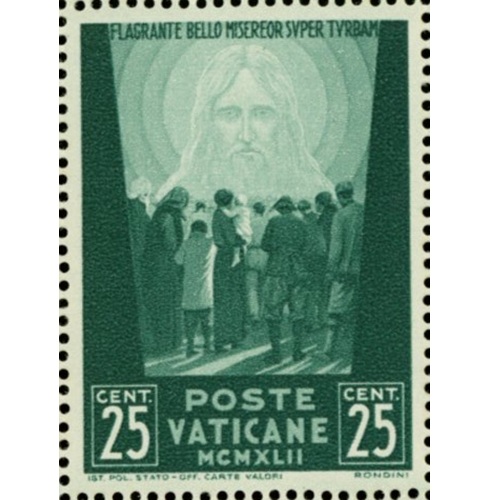 Známka 1942 Vatikán čistá, Pomoc obetiam vojny (25 cent)