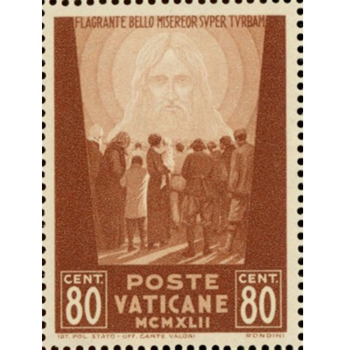 Známka 1942 Vatikán čistá, Pomoc obetiam vojny (80 cent)