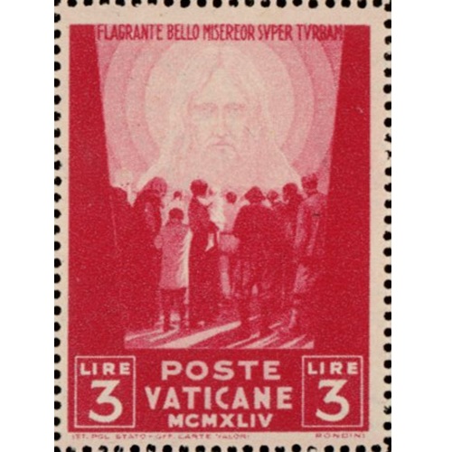 Známka 1944 (1945) Vatikán čistá, Pomoc obetiam vojny (L3)