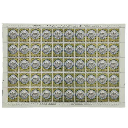 Arch 50 x známka 1974 Vatikán čistá, Sv. Bonaventúru z Bagnoregia (L40)