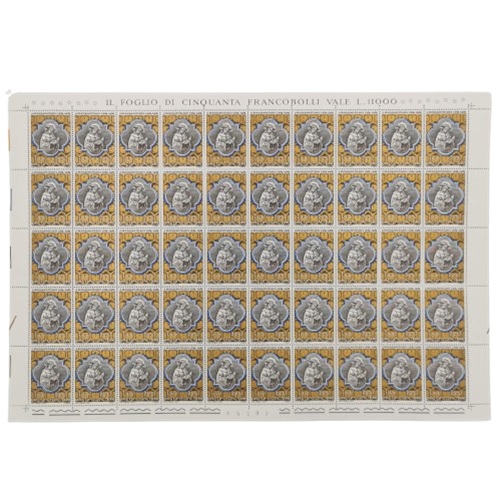 Arch 50 x známka 1974 Vatikán čistá, Sv. Bonaventúru z Bagnoregia (L220)