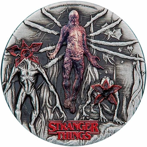 2 Dollars 2026 Tuvalu BU Antiqued farbená 2 Oz Ag, Stranger Things -  Villains