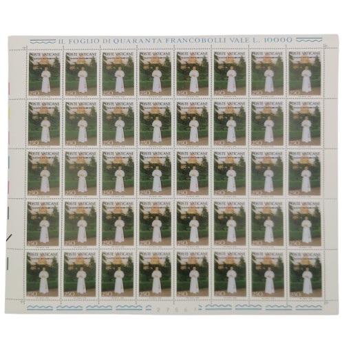 Arch 40 x známka 1978 Vatikán čistá, Spomienka na pápeža Jána Pavla I. (L250)