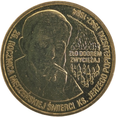 2 Zlote 2009 Polsko UNC, Otec Jerzy Popieluszko