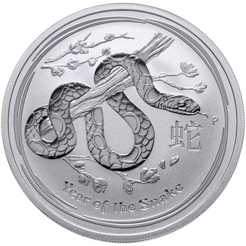 2 Dollars 2013 Austrália BU 2 Oz Ag, Lunar II. - Year of the Snake