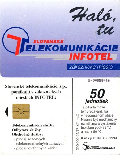 Tel.Karta, 1997 Slovensko, ST, Infotel