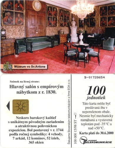 Tel.Karta, 1998 Slovensko, ST, Múzeum vo Sv. Antone