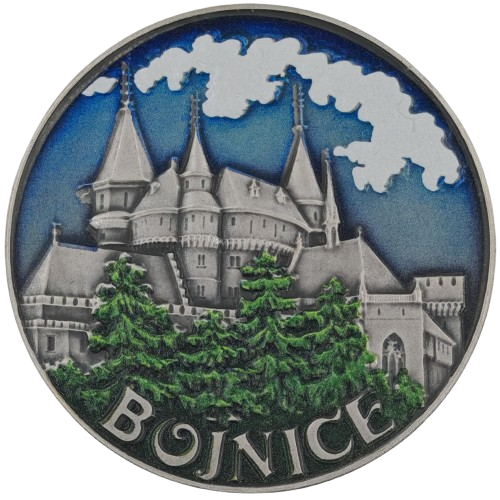 Medaila SP farbená, zámok Bojnice