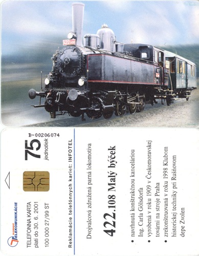 Tel.Karta, 1999 Slovensko, ST, parná lokomotíva