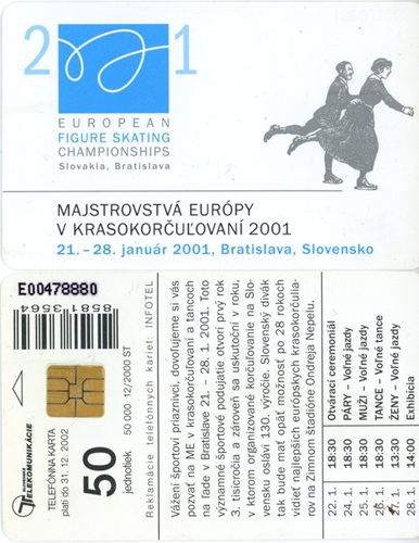 Tel.Karta, 2000 Slovensko, ST, ME v krasokorčuľovaní