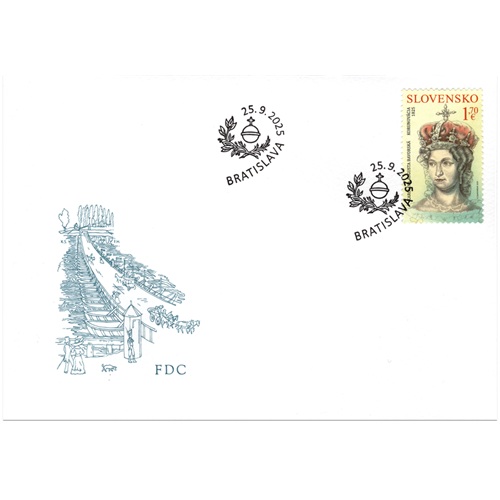 FDC 2025 Slovensko, korunovácie Karolíny Augusty Bavorskej (FDC 853)