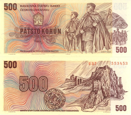 500 Korún 1973 Československo UNC séria U37