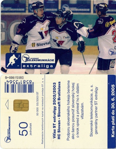 Tel.Karta, 2003 Slovensko, ST, HC Slovan - Slovnaft Bratislava