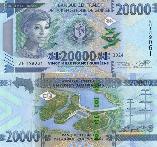 20 000 Francs 2024 Guinea UNC séria BH