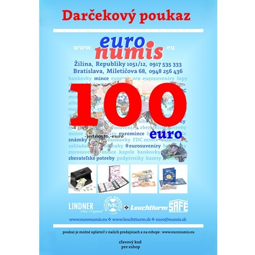 Darčekový poukaz, elektronický, na sumu 100 euro