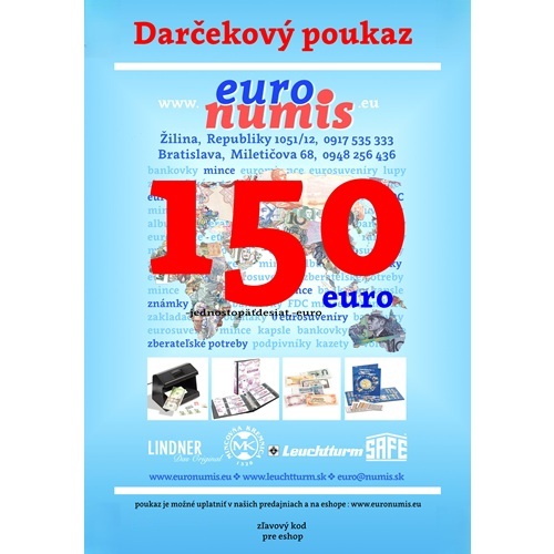 Darčekový poukaz, elektronický, na sumu 150 euro