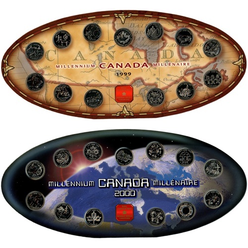 Set SÁD 1999, 2000 Kanada BU Millennium (6,00 CAD)