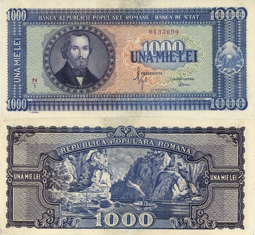 1000 Lei 1950 Rumunsko XF séria N/1