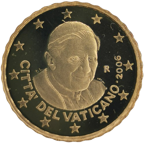10 cent 2006 Vatikán ob.PROOF, Benedikt XVI.