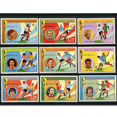 Známky 1974 Rovníková Guinea čisté, Majstrovstvá sveta vo futbale - Nemecko