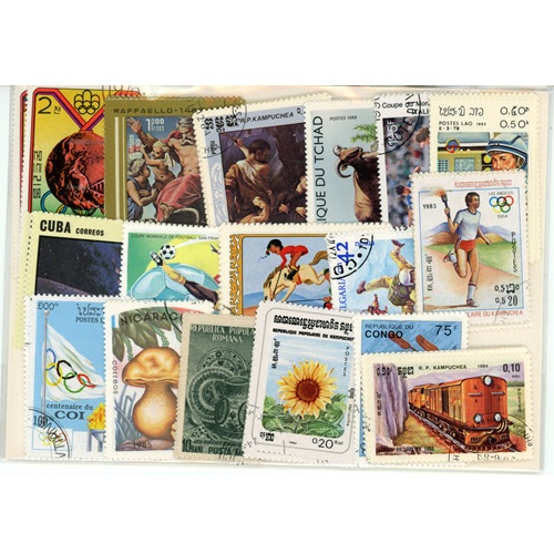 Balíček poštových známok 100 ks, pečiatkované - Svet série (V5)