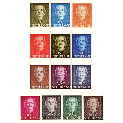 Set 13 pohľadníc 1980 Holandsko čisté, Kráľovná Juliana