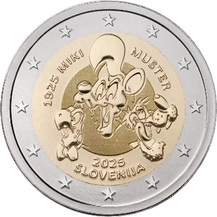 2 euro 2025 Slovinsko cc.UNC, Miki Muster