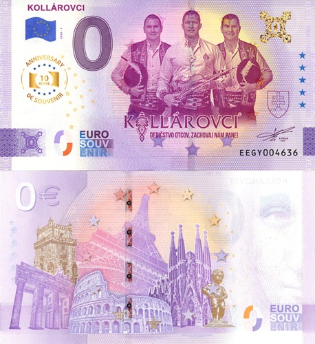 0 euro suvenír 2025/1 Slovensko UNC Kollárovci (Anniversary)