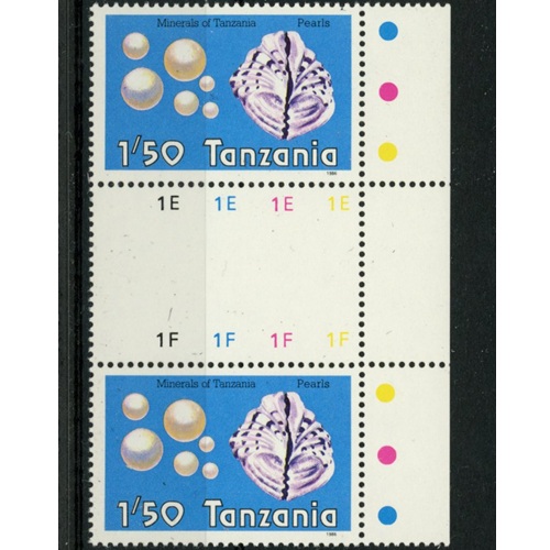 Známky 1986 Tanzánia čisté, Minerály - perly 