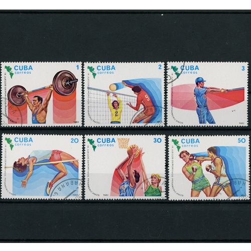 Známky 1983 Kuba pečiatkované, 9. Panamerické hry
