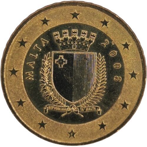 50 cent 2008 Malta ob.UNC