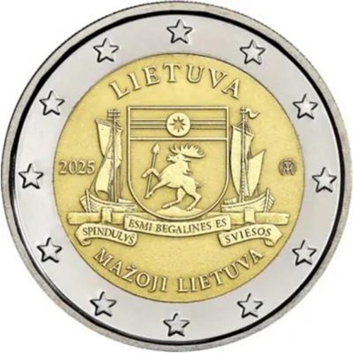 2 euro 2025 Litva cc.UNC, Mažajai Lietuvai (Malá Litva)