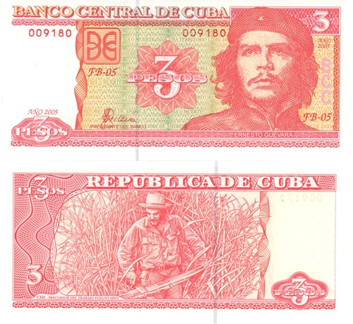 3 Pesos 2005 Kuba UNC séria FB-05