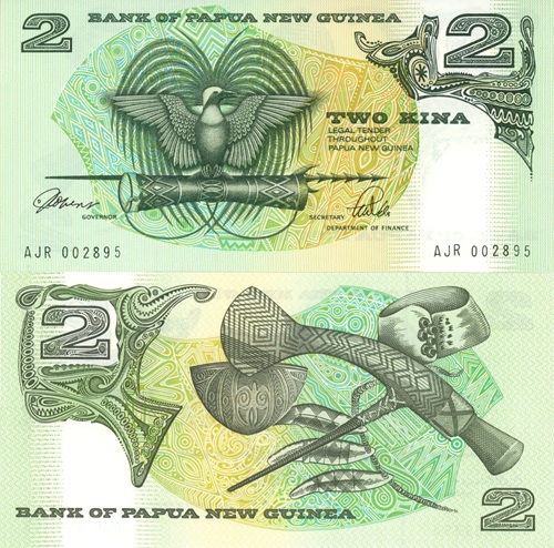 2 Kina 1989 Papua Nová Guinea UNC séria AJR