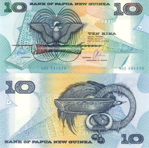 10 Kina 1997 Papua Nová Guinea UNC séria NDZ