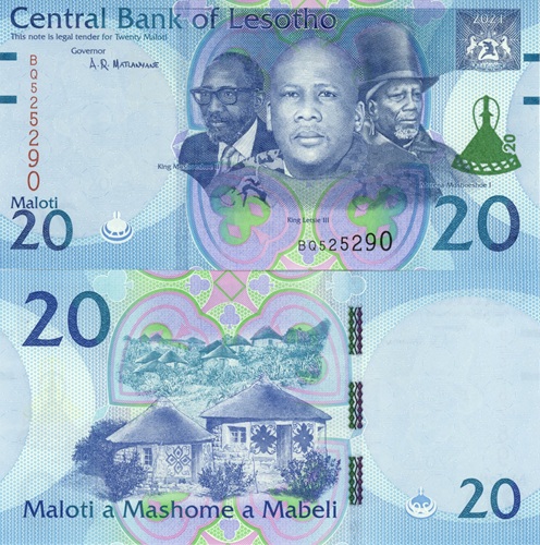20 Maloti 2021 Lesotho UNC séria BQ